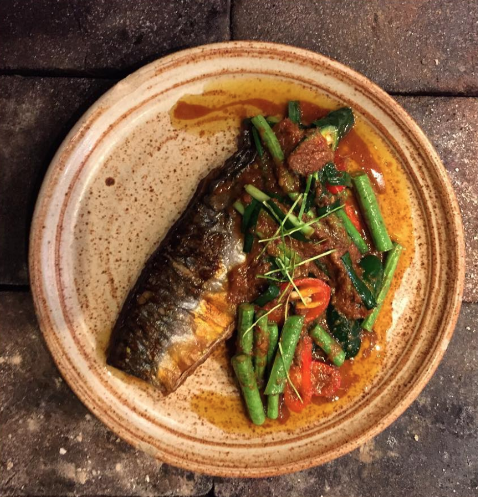 mackerel dry red curry a sweet salty and spicy dish with aromatics from kaffir lime leaf been on the menu since day one we ve also got whole grilled john - how to center your instagram bio shrimp salad circus